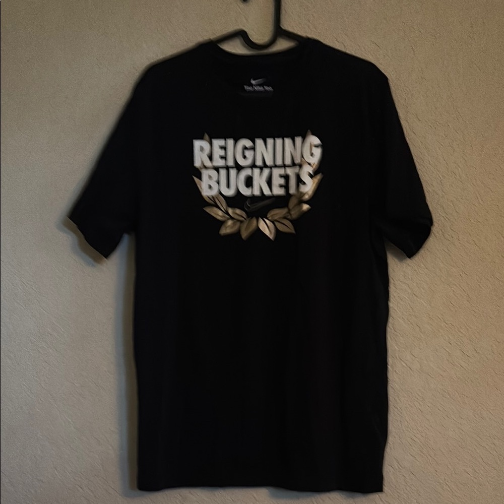 Nike Black T-Shirt with Gold Graphic